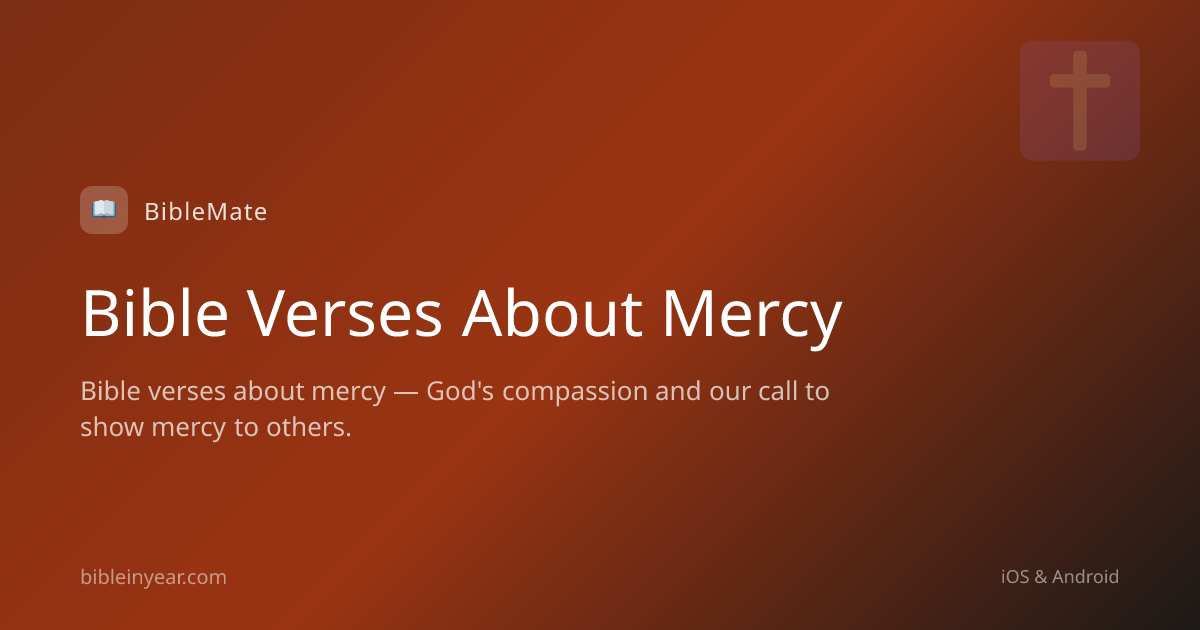 Bible Verses About Mercy